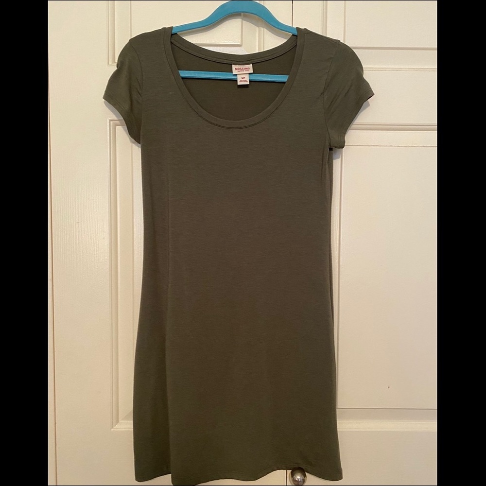 Olive green tunic dress